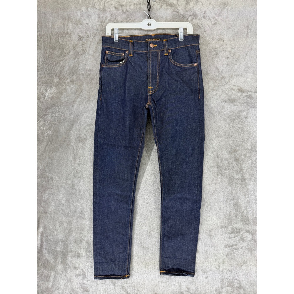 Nudie Jeans Co Lean Dean Dry 16 Dips Men Slim Tapered Indigo Jeans 31x32 1011570